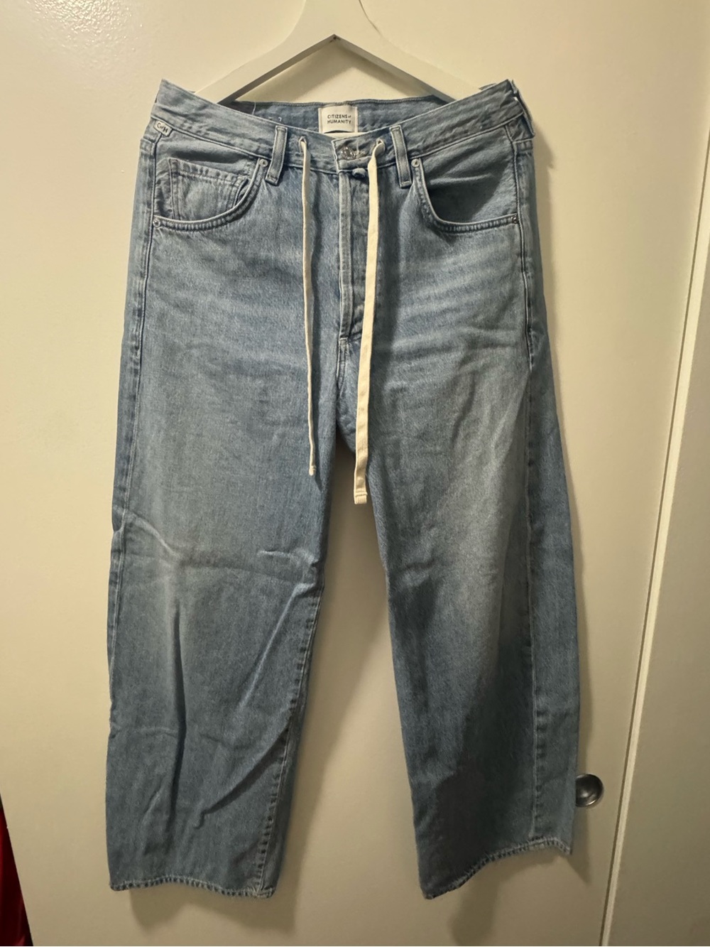 Only worn once! Citizens of Humanity Brynn Drawstring Trouser Jeans Blue Lace 27 - Picture 2 of 11